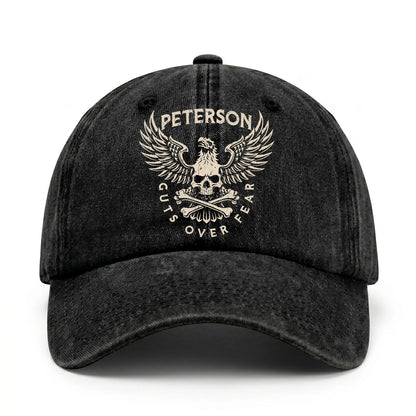 Your Name Guts Over Fear With Eagle And Skull Washed Cap PETERSON 13K1 C75PF
