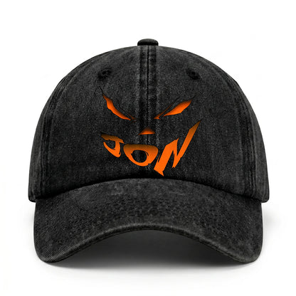 Your Name Jack O' Lantern Halloween Washed Cap JON 13K1 C100PF