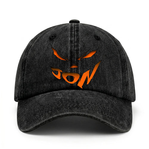 Your Name Jack O' Lantern Halloween Washed Cap JON 13K1 C100PF