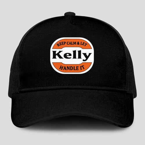 Keep Calm & Let Your Name Handle It Black Mesh Cap KELLY 13K1 C199PF