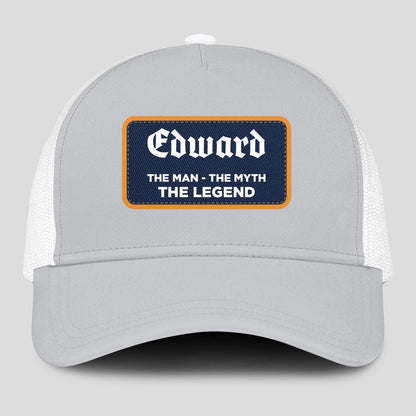 The Man The Myth The Legend Gray Mesh Cap EDWARD 13K1 C204PF