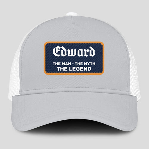 The Man The Myth The Legend Gray Mesh Cap EDWARD 13K1 C204PF