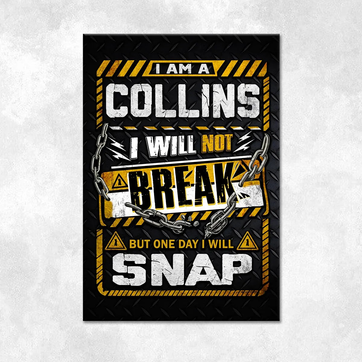 COLLINS Motivational Rug – Black & Yellow Quote Carpet for Living Room 13K1-AR1