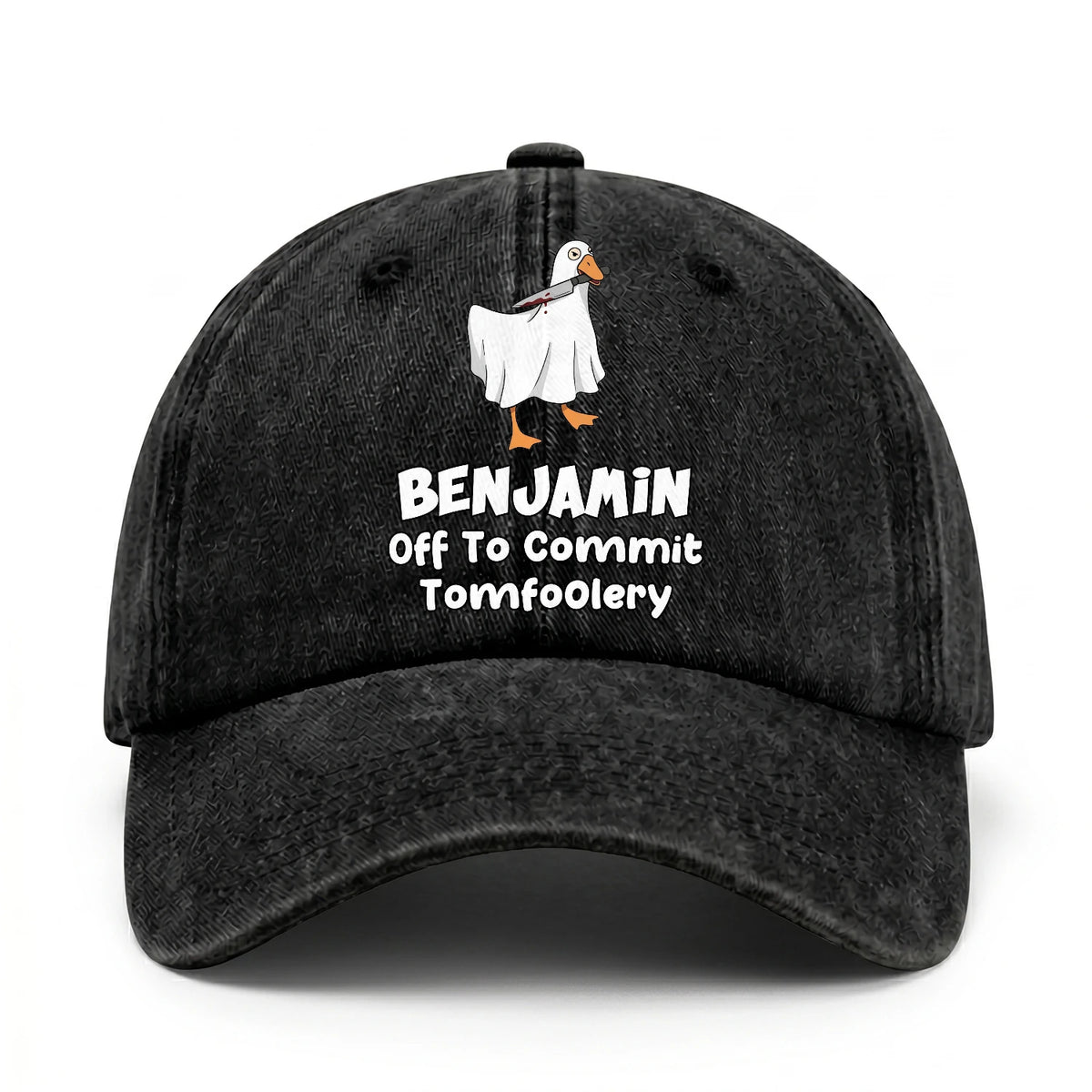 Off To Commit Tomfoolery Funny Goose Washed Cap BENJAMIN 13K1 C131PF