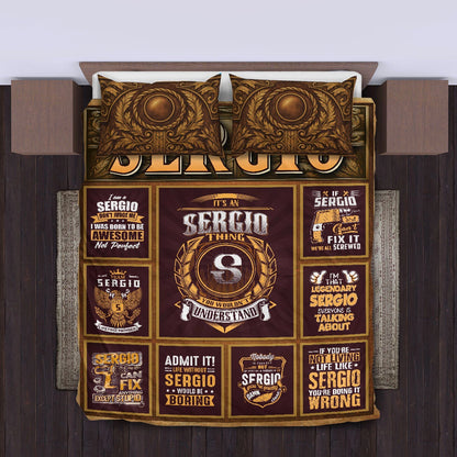 SERGIO Limited Edition Personalized Bedding Set 13K1-BS3