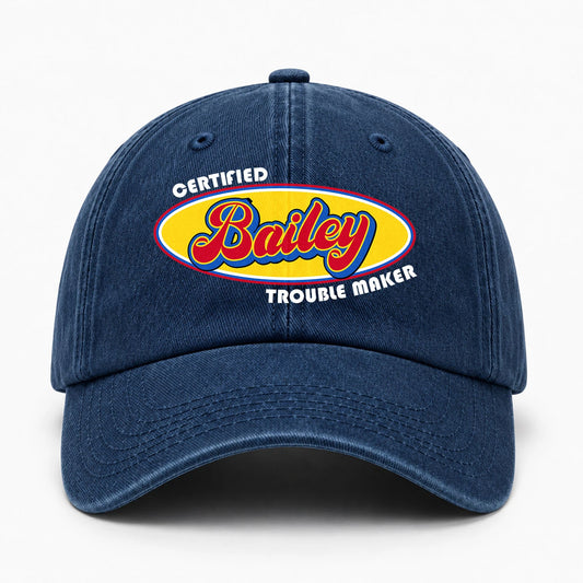 Certified Your Name Trouble Maker Washed Cap BAILEY 13K1 C73PF