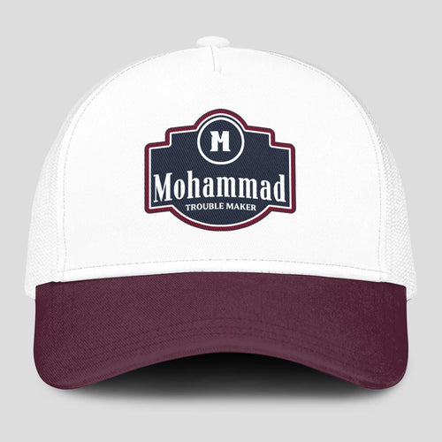 Trouble Maker Burgundy And White Funny Mesh Cap MOHAMMAD 13K1 C201PF