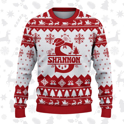 SHANNON Personalized Christmas Pajama Set - Holiday Gift Outfit 13K1-CR2