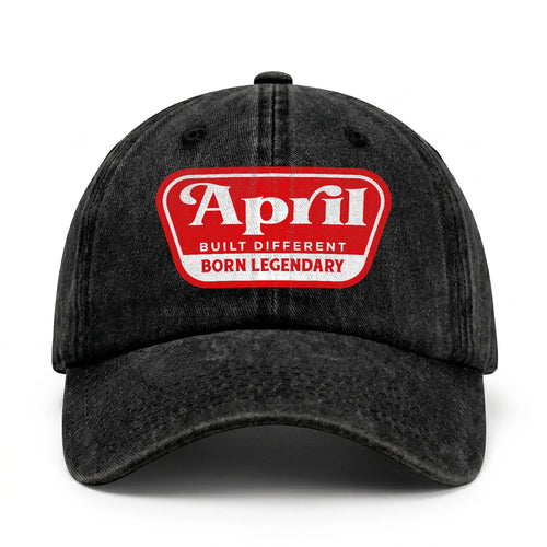 Built Different Born Legendary Red Logo Washed Cap APRIL 13K1 C63PF