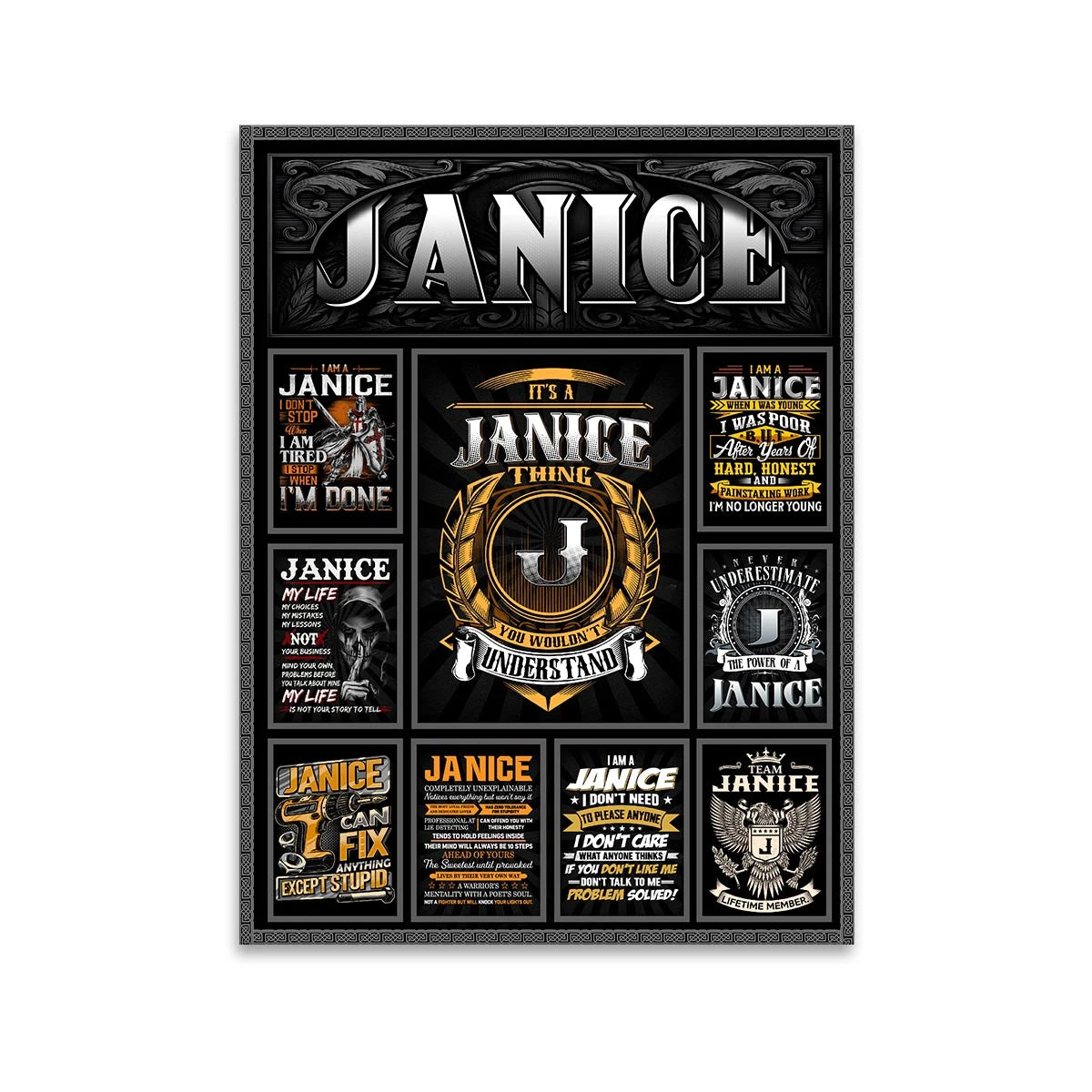 JANICE Personalized Sponge Floor Mat – Custom Printed Home Decor 13K1-AR2