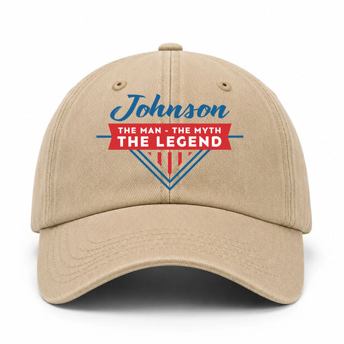 The Man The Myth The Legend Logo Washed Cap JOHNSON 13K1 C37PF