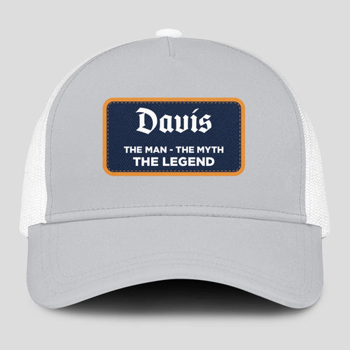 The Man The Myth The Legend Gray Mesh Cap DAVIS 13K1 C204PF