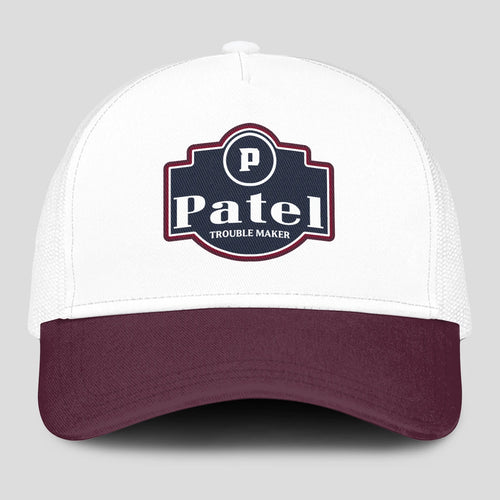 Trouble Maker Burgundy And White Funny Mesh Cap PATEL 13K1 C201PF