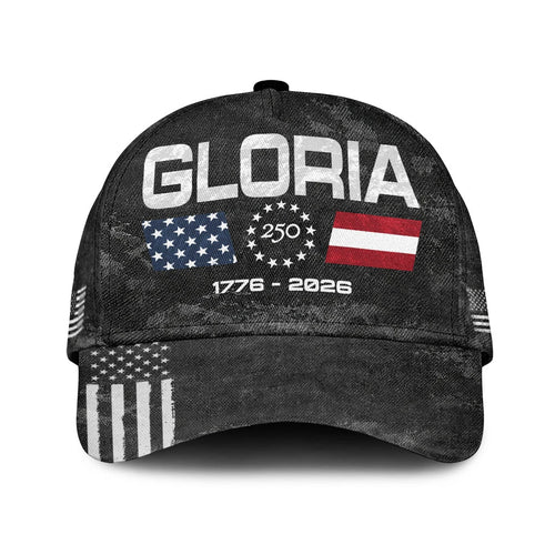 GLORIA 13K1-C13PF 250th Anniversary Patriotic Baseball Cap 1776–2026