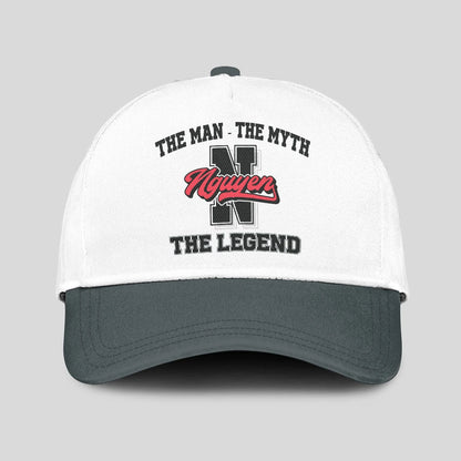 The Man The Myth The Legend Custom Initial Letter And Name Cap NGUYEN 13K1 C38PF