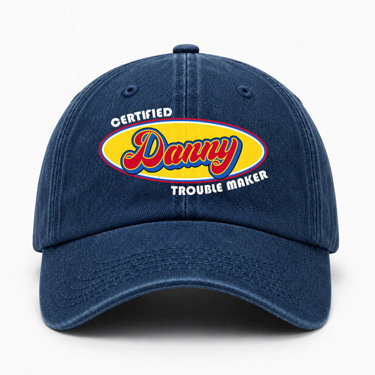 Certified Your Name Trouble Maker Washed Cap DANNY 13K1 C73PF