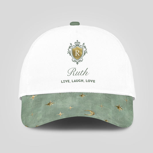 Live Laugh Love Stars And Moon Green Cap RUTH 13K1 C124PF