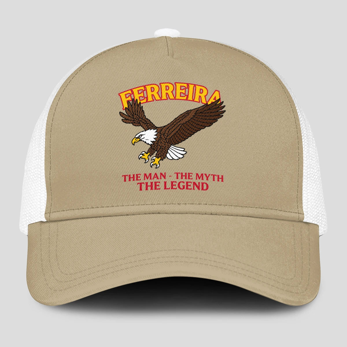 The Man The Myth The Legend Eagle Khaki Mesh Cap FERREIRA 13K1 C210PF