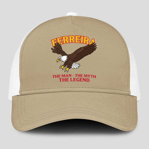 The Man The Myth The Legend Eagle Khaki Mesh Cap FERREIRA 13K1 C210PF