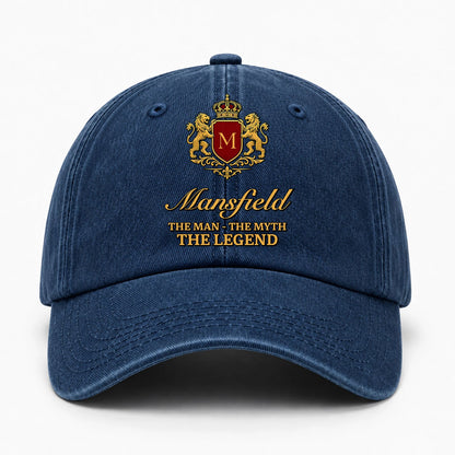 The Man The Myth The Legend Royal Blue Cap MANSFIELD 13K8 C49PF