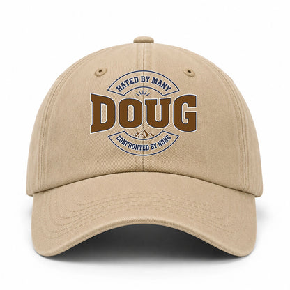 Hated By Many Confronted By None Washed Cap DOUG 13K1 C36PF