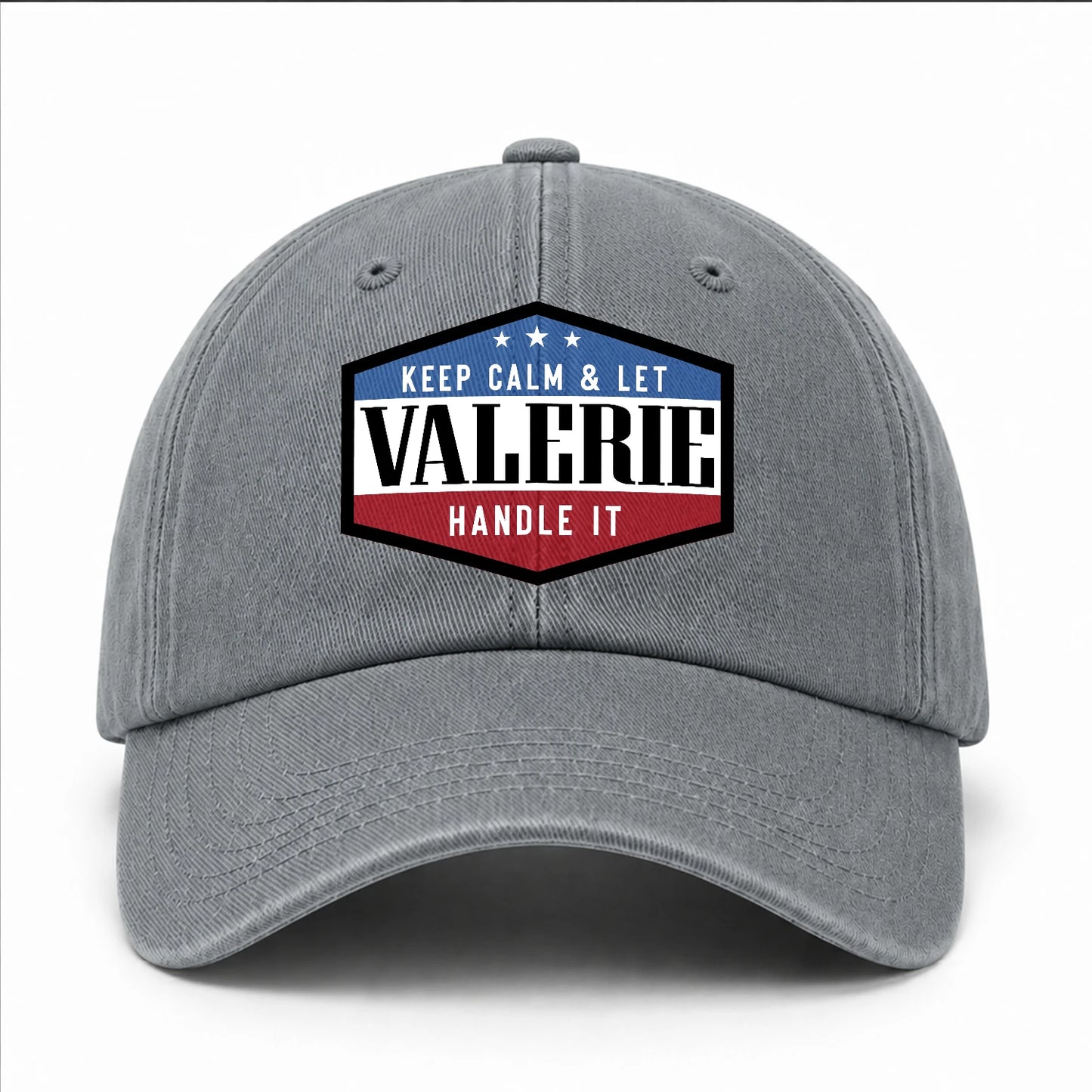 Keep Calm & Let Your Name Handle It Washed Cap VALERIE 13K1 C87PF