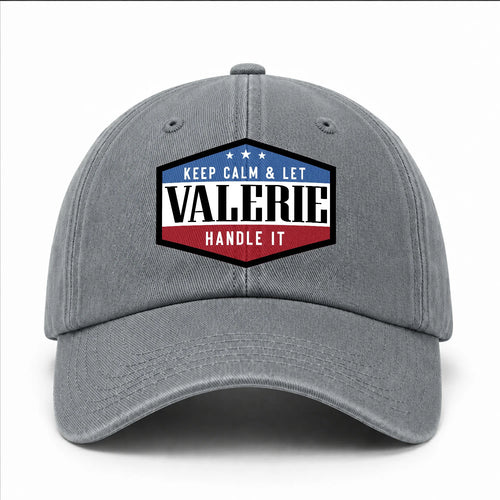 Keep Calm & Let Your Name Handle It Washed Cap VALERIE 13K1 C87PF