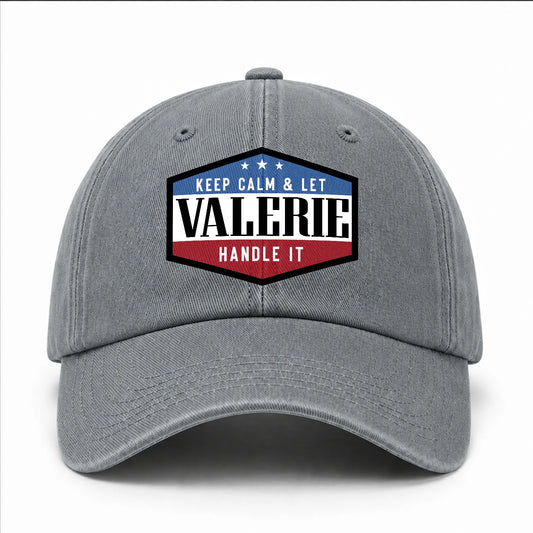 Keep Calm & Let Your Name Handle It Washed Cap VALERIE 13K1 C87PF