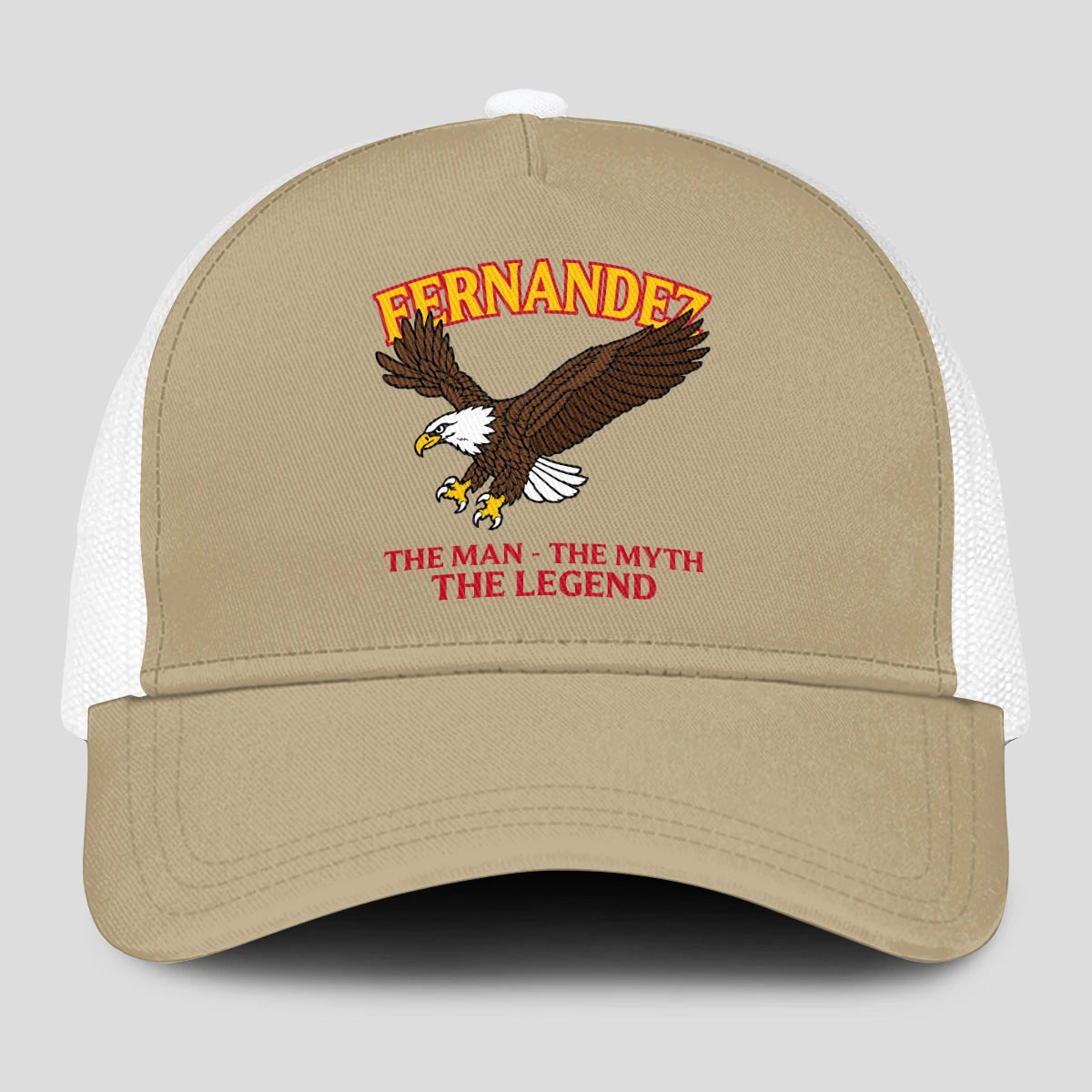 The Man The Myth The Legend Eagle Khaki Mesh Cap FERNANDEZ 13K1 C210PF