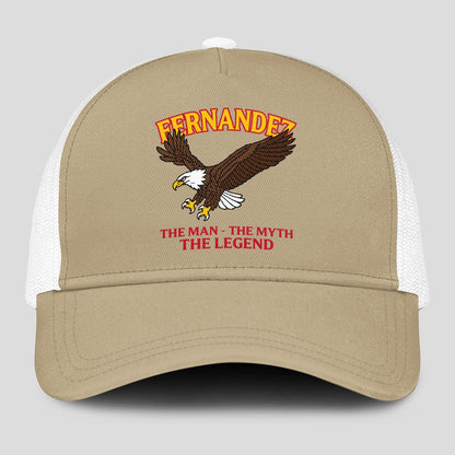 The Man The Myth The Legend Eagle Khaki Mesh Cap FERNANDEZ 13K1 C210PF