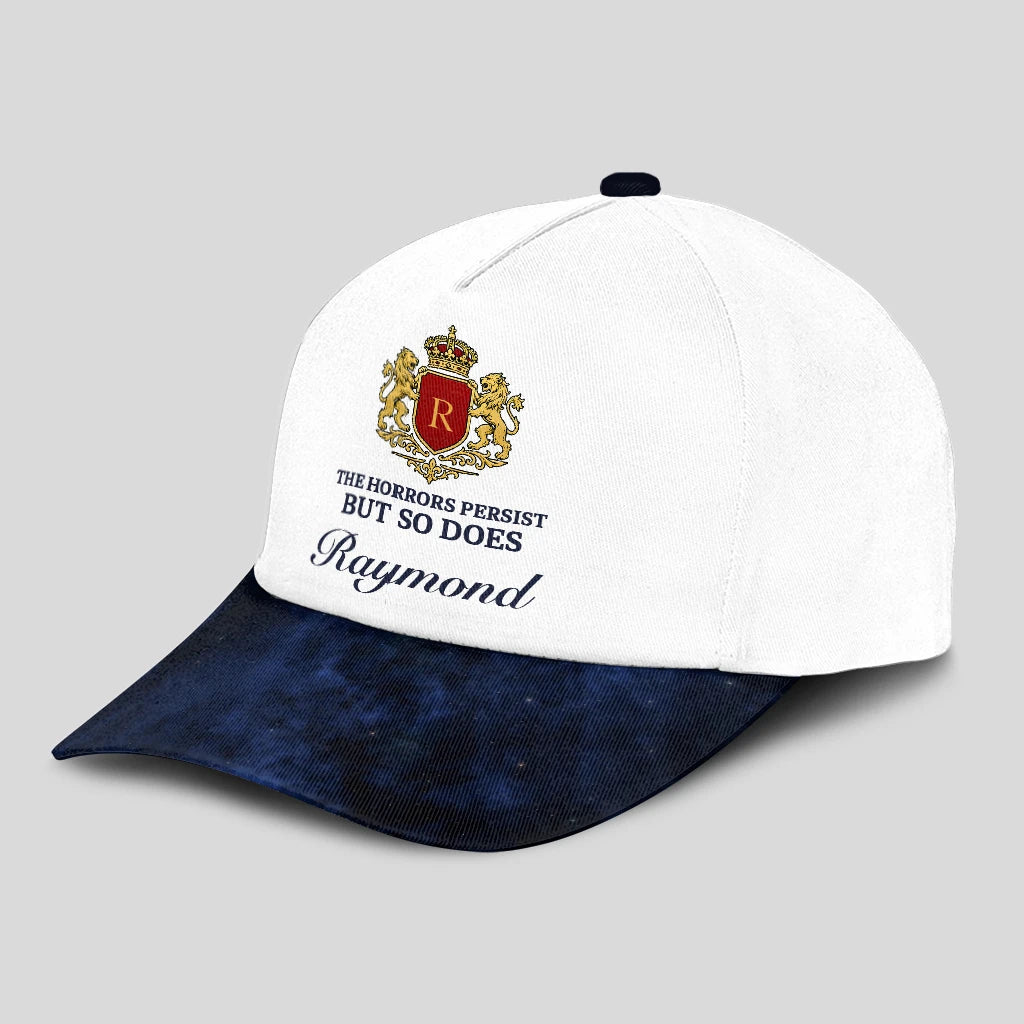 The Horrors Persist But So Does Your Name Elegant Blue And White Cap RAYMOND 13K1 C123PF