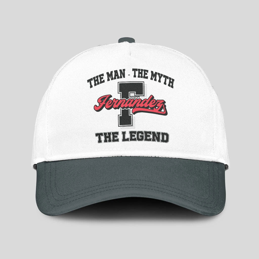 The Man The Myth The Legend Custom Initial Letter And Name Cap FERNANDEZ 13K1 C38PF