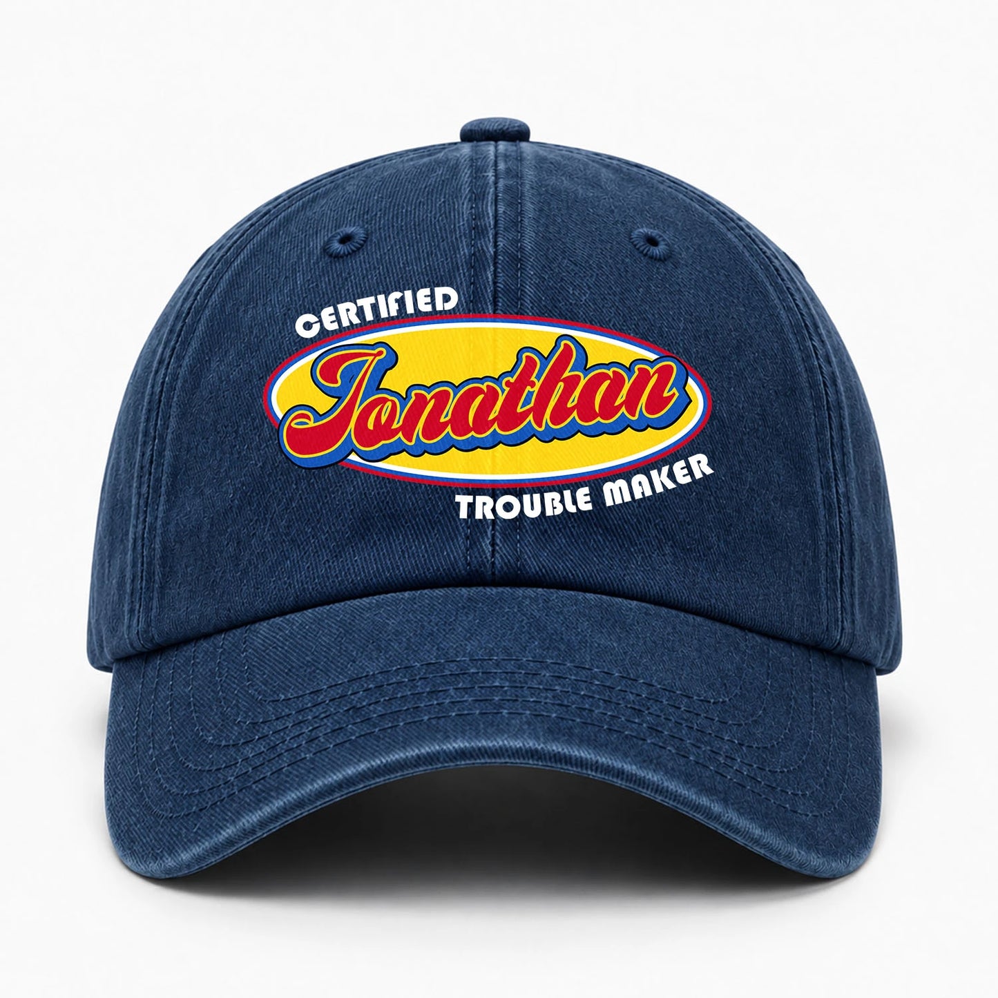 Certified Your Name Trouble Maker Washed Cap JONATHAN 13K1 C73PF
