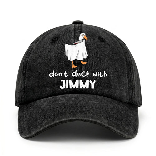 Don't Duck With Your Name Funny Washed Cap JIMMY 13K1 C129PF