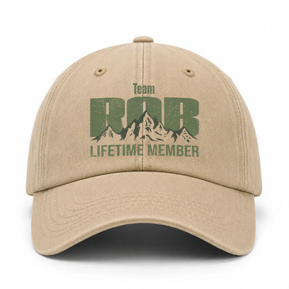 Team Your Name Lifetime Member Mountain Cap ROB 13K1 C58PF