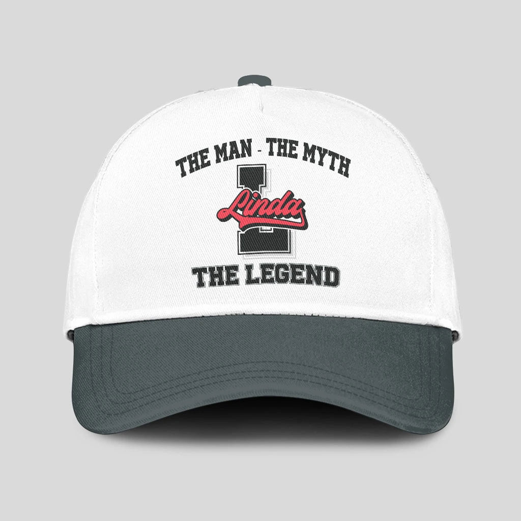The Man The Myth The Legend Custom Initial Letter And Name Cap LINDA 13K1 C38PF