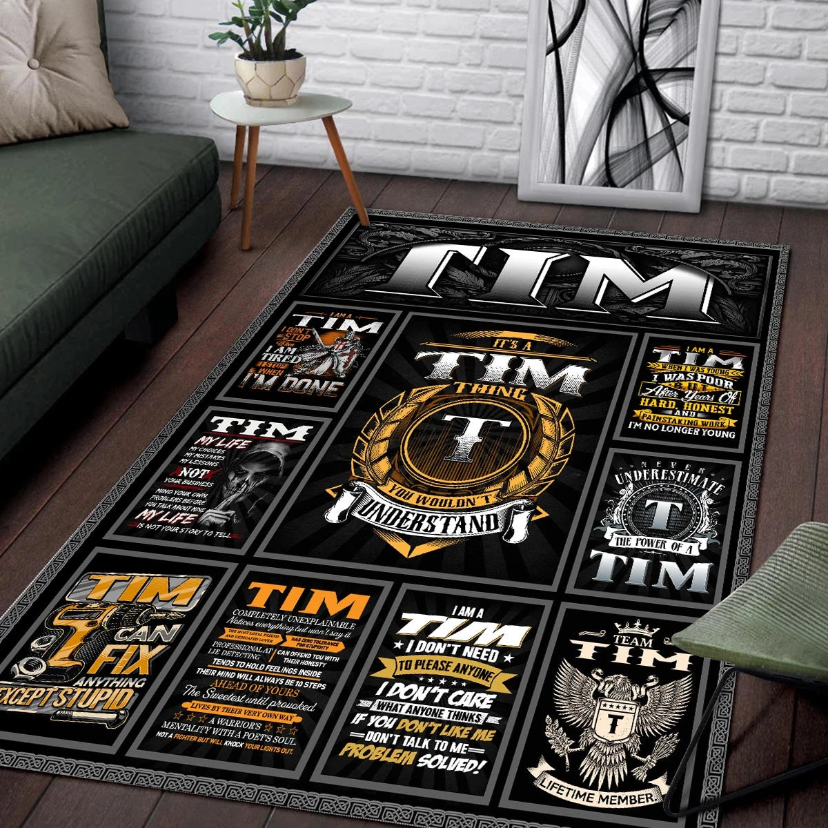 TIM Personalized Sponge Floor Mat – Custom Printed Home Decor 13K1-AR2