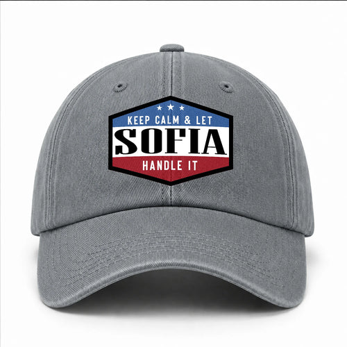 Keep Calm & Let Your Name Handle It Washed Cap SOFIA 13K1 C87PF