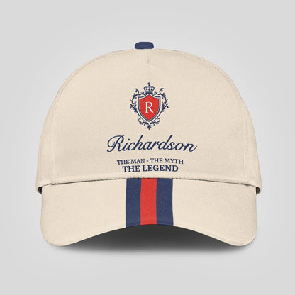 The Man The Myth The Legend Blue And Red Striped Cap RICHARDSON 13K1 C117PF