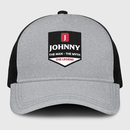 The Man The Myth The Legend Gray Mesh Cap JOHNNY 13K1 C189PF