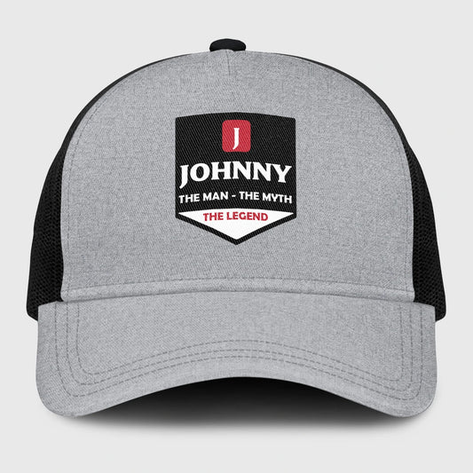 The Man The Myth The Legend Gray Mesh Cap JOHNNY 13K1 C189PF