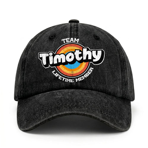 Team Your Name Lifetime Member Logo Cap TIMOTHY 13K1 C66PF