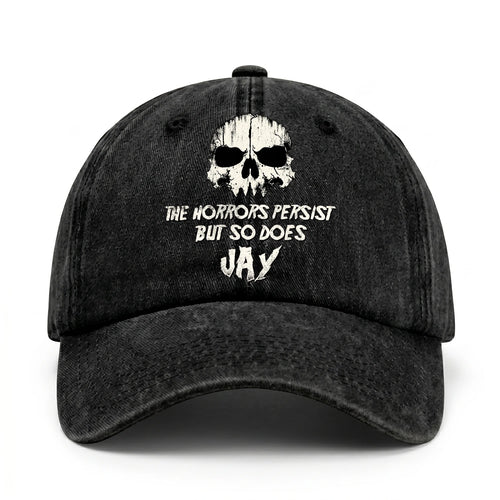 The Horrors Persist But So Does Your Name Cool Skull Washed Cap JAY 13K1 C134PF