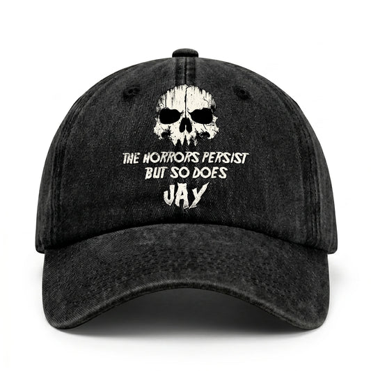 The Horrors Persist But So Does Your Name Cool Skull Washed Cap JAY 13K1 C134PF