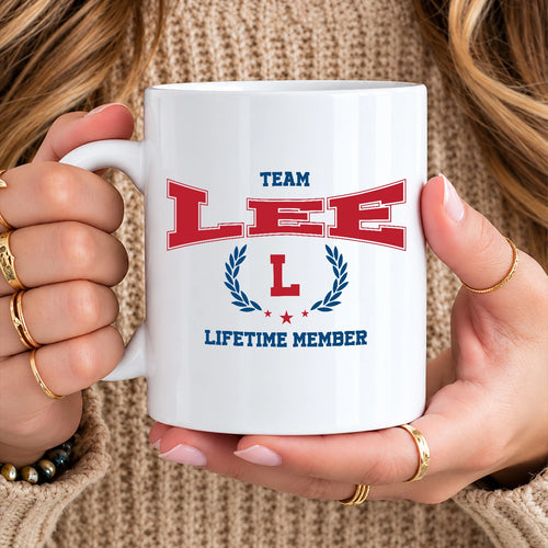 Team Your Name Lifetime Member Sporty Mug LEE 13K1 MG09