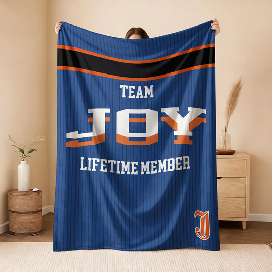 Team Your Name Lifetime Member Basketball Fleece Blanket JOY 13K1 BK47