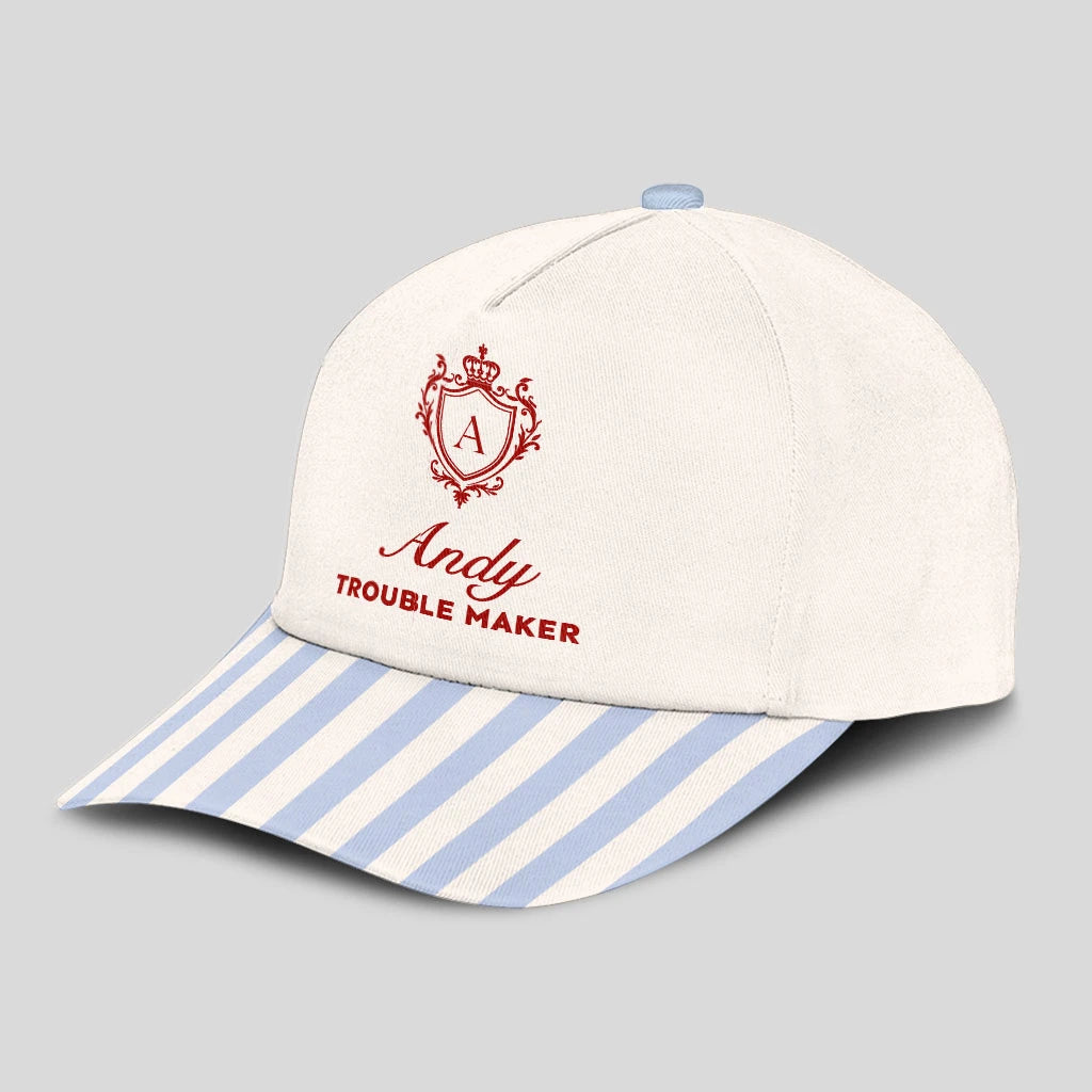 Trouble Maker Stripped Blue Beach Cap ANDY 13K1 C74PF