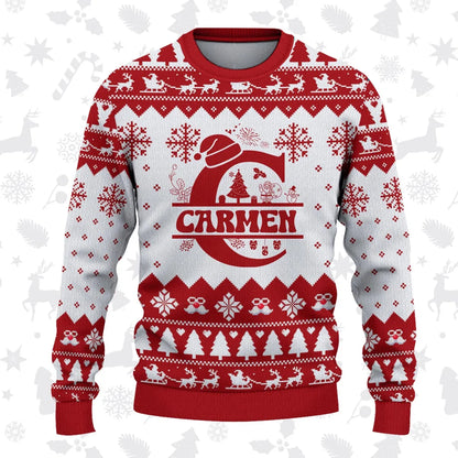 CARMEN Personalized Christmas Pajama Set - Holiday Gift Outfit 13K1-CR2