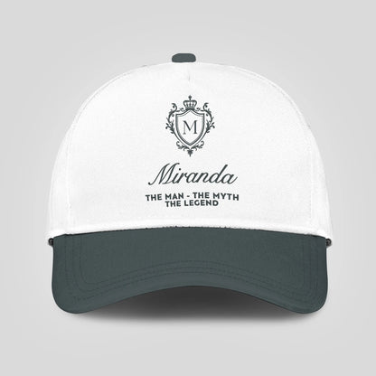 The Man The Myth The Legend Elegant Gray And White Cap MIRANDA 13K1 C170PF