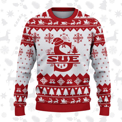 SUE Personalized Christmas Pajama Set - Holiday Gift Outfit 13K1-CR2
